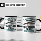 Querflöte Tasse mit Spruch Ich improvisiere | Flötist Musike – Schwarz [farbe:schwarz]