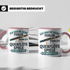 Querflöte Tasse mit Spruch Ich improvisiere | Flötist Musike – Rosa [farbe:rosa]