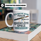 Querflöte Tasse mit Spruch Ich improvisiere | Flötist Musike – Weiß [farbe:weiß]