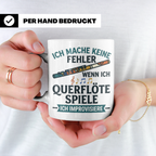 Querflöte Tasse mit Spruch Ich improvisiere | Flötist Musike – Weiß [farbe:weiß]