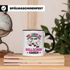 Rollschuh Tasse "Mir reicht es" | Lustiger Spruch für Skater – Schwarz [farbe:schwarz]