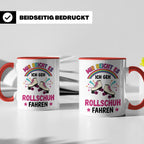 Rollschuh Tasse "Mir reicht es" | Lustiger Spruch für Skater – Rot [farbe:rot]
