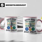 Boule Tasse mit Spruch Andere gehen zur Therapie ich geh Bou – Rosa [farbe:rosa]