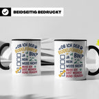 Hundetasse Rudelführer lustiger Spruch, Muss erst meinen Hun – Schwarz [farbe:schwarz]