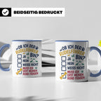 Hundetasse Rudelführer lustiger Spruch, Muss erst meinen Hun – Blau [farbe:blau]