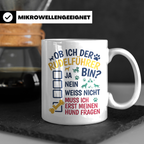 Hundetasse Rudelführer lustiger Spruch, Muss erst meinen Hun – Weiß [farbe:weiß]
