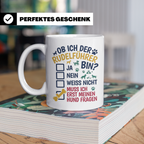 Hundetasse Rudelführer lustiger Spruch, Muss erst meinen Hun – Weiß [farbe:weiß]