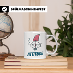 Attitude Tasse Fisch mit Haiflosse, lustiger Kaffeebecher fü – Weiß [farbe:weiß]