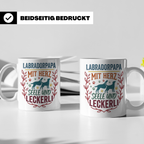 Labradorpapa Tasse mit Spruch Herz Seele Leckerli | Geschenk – Weiß [farbe:weiß]