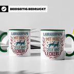 Labradorpapa Tasse mit Spruch Herz Seele Leckerli | Geschenk – Grün [farbe:grün]