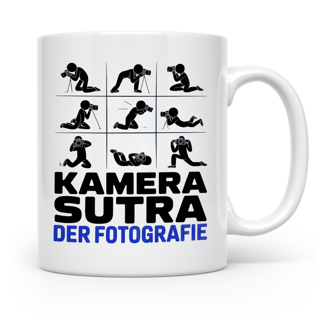 Kamera Sutra Tasse - Fotografie Stellungen Geschenk - Lustiges Fotografen Zubehör für Foto Liebhaber, Kamera Equipment Gadget Geschenkidee