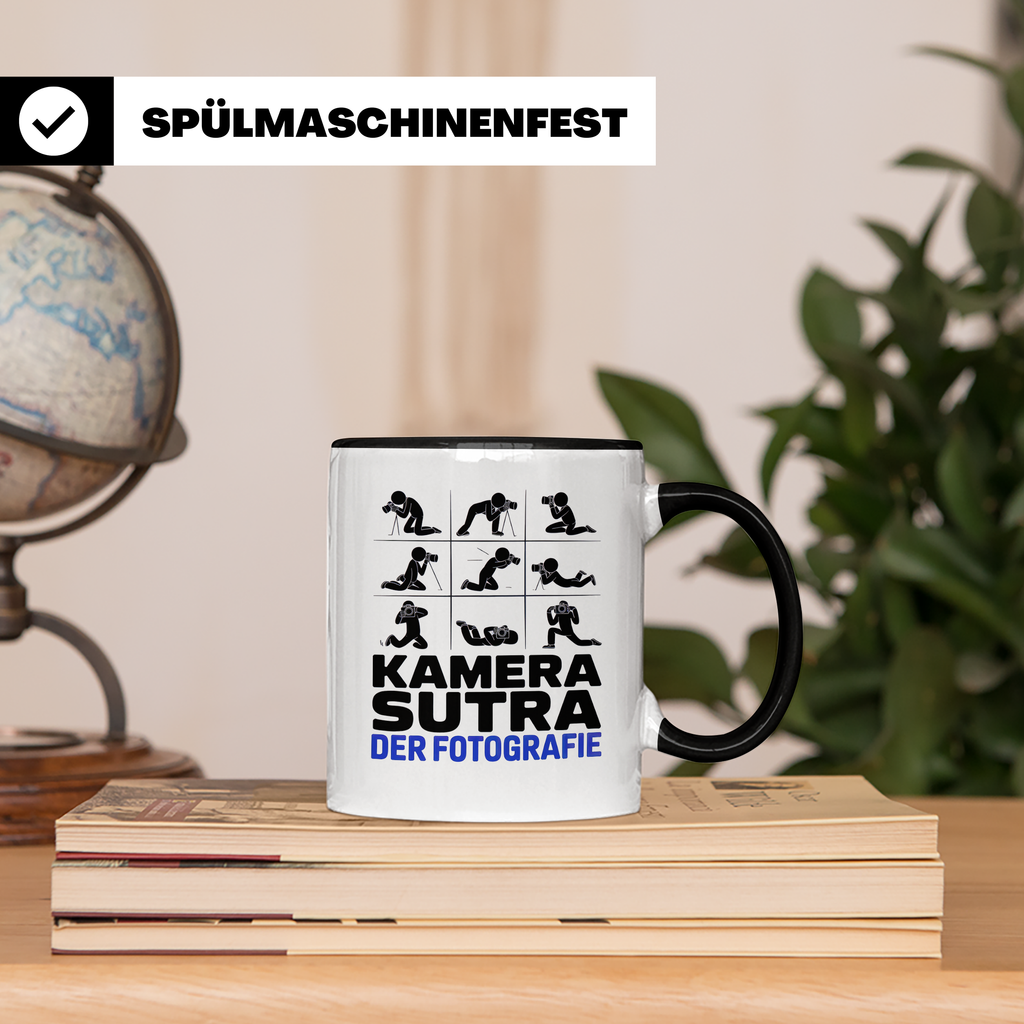 Kamera Sutra Tasse - Fotografie Stellungen Geschenk - Lustiges Fotografen Zubehör für Foto Liebhaber, Kamera Equipment Gadget Geschenkidee