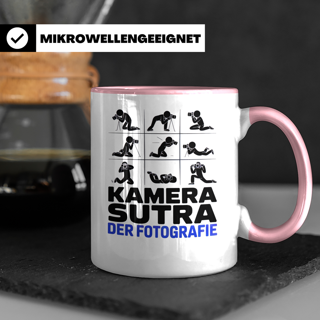 Kamera Sutra Tasse - Fotografie Stellungen Geschenk - Lustiges Fotografen Zubehör für Foto Liebhaber, Kamera Equipment Gadget Geschenkidee