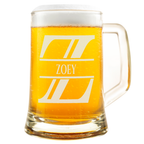 Personalisiertes Bierkrug mit Monogramm – Elegantes Geschenk für Männer, Monogramm Z Bierkrug für Zuverlässige Freunde, Ideal für Geburtstagsgeschenke