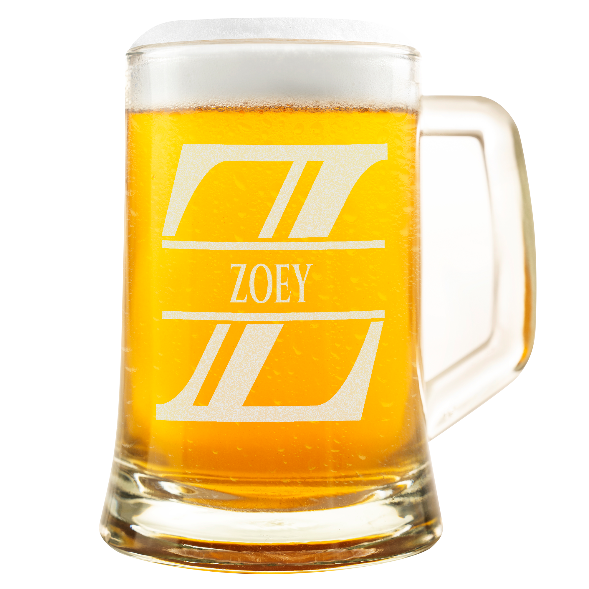 Personalisiertes Bierkrug mit Monogramm – Elegantes Geschenk für Männer, Monogramm Z Bierkrug für Zuverlässige Freunde, Ideal für Geburtstagsgeschenke