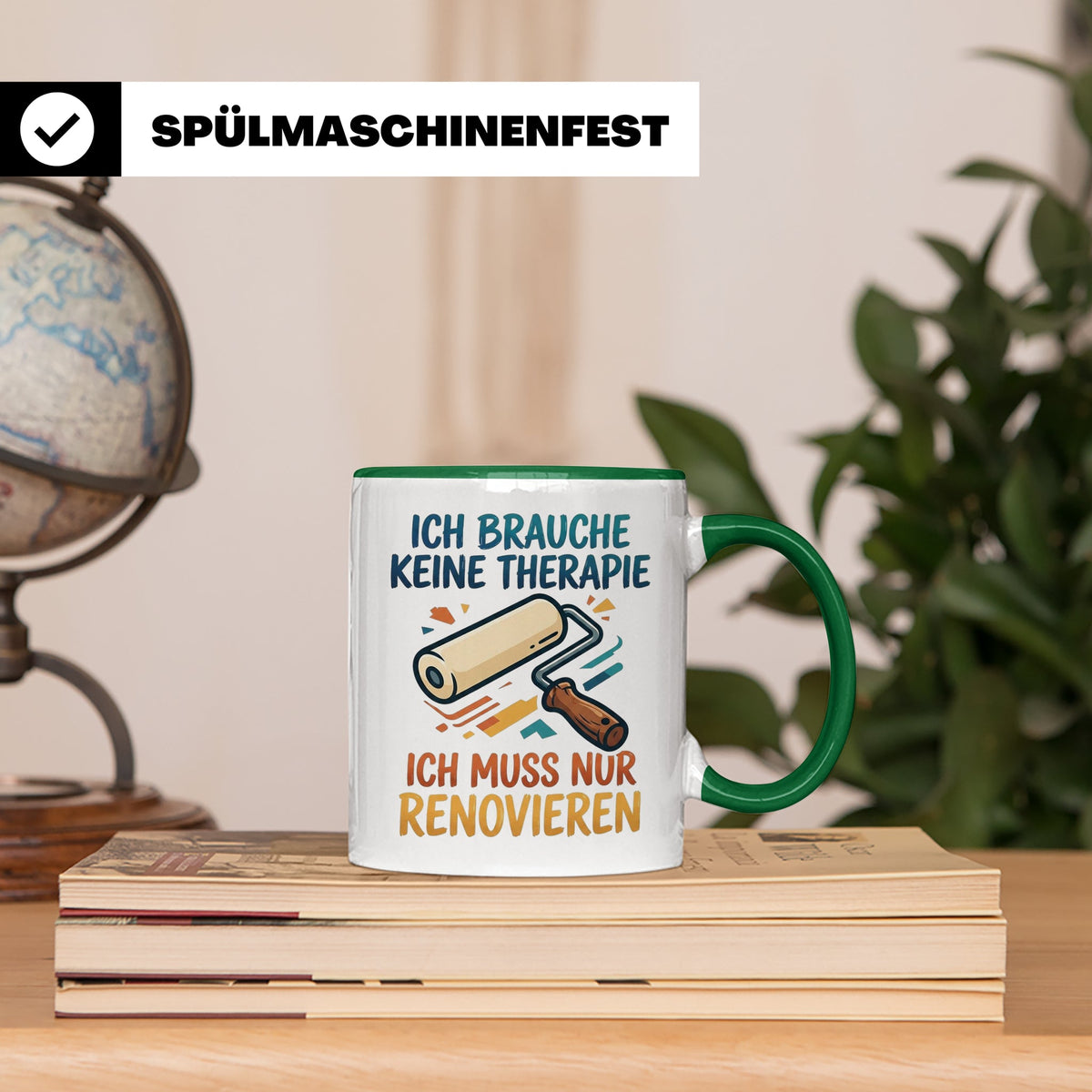 Renovieren Tasse mit Spruch Ich brauche keine Therapie | Ges – Grün [farbe:grün]