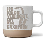 Saxophon Tasse Ich bin die Verrückte - Lustiges Geschenk für Saxophoni – Bild 1
