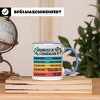 Raumausstatter Stundenlohn Tasse, lustiger Handwerker Spruch – Blau [farbe:blau]