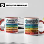 Raumausstatter Stundenlohn Tasse, lustiger Handwerker Spruch – Rot [farbe:rot]