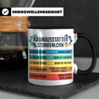 Raumausstatter Stundenlohn Tasse, lustiger Handwerker Spruch – Schwarz [farbe:schwarz]