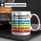 Raumausstatter Stundenlohn Tasse, lustiger Handwerker Spruch – Rosa [farbe:rosa]