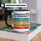 Raumausstatter Stundenlohn Tasse, lustiger Handwerker Spruch – Schwarz [farbe:schwarz]