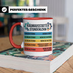 Raumausstatter Stundenlohn Tasse, lustiger Handwerker Spruch – Rot [farbe:rot]