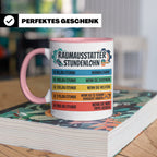Raumausstatter Stundenlohn Tasse, lustiger Handwerker Spruch – Rosa [farbe:rosa]