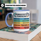 Raumausstatter Stundenlohn Tasse, lustiger Handwerker Spruch – Blau [farbe:blau]
