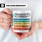 Raumausstatter Stundenlohn Tasse, lustiger Handwerker Spruch – Weiß [farbe:weiß]