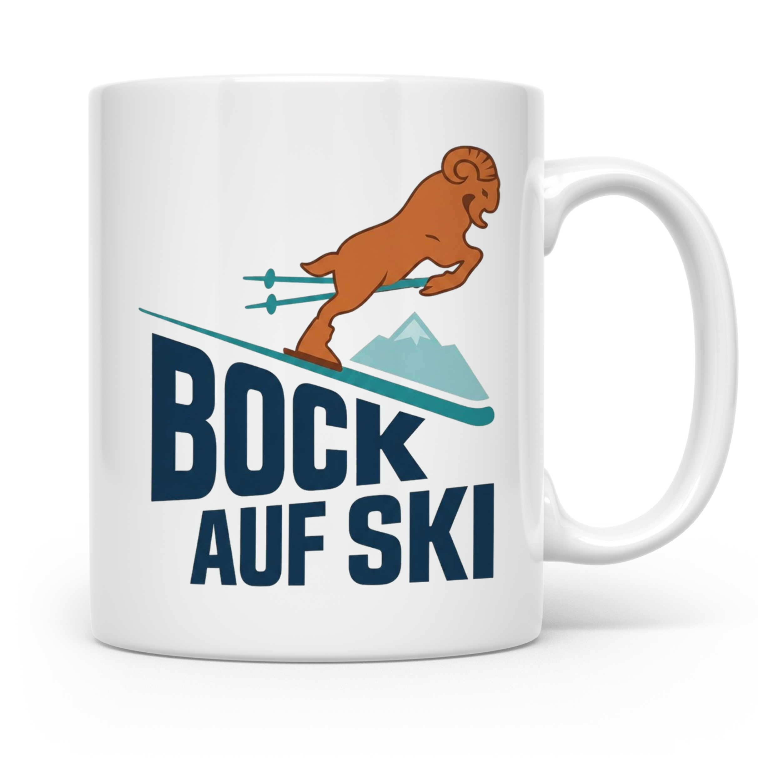 Bock auf Ski Tasse lustig für Skifahrer & Wintersportler | K – Weiß [farbe:weiß]
