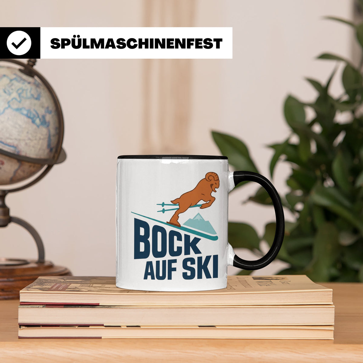 Bock auf Ski Tasse lustig für Skifahrer & Wintersportler | K – Schwarz [farbe:schwarz]