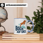 Bock auf Ski Tasse lustig für Skifahrer & Wintersportler | K – Blau [farbe:blau]