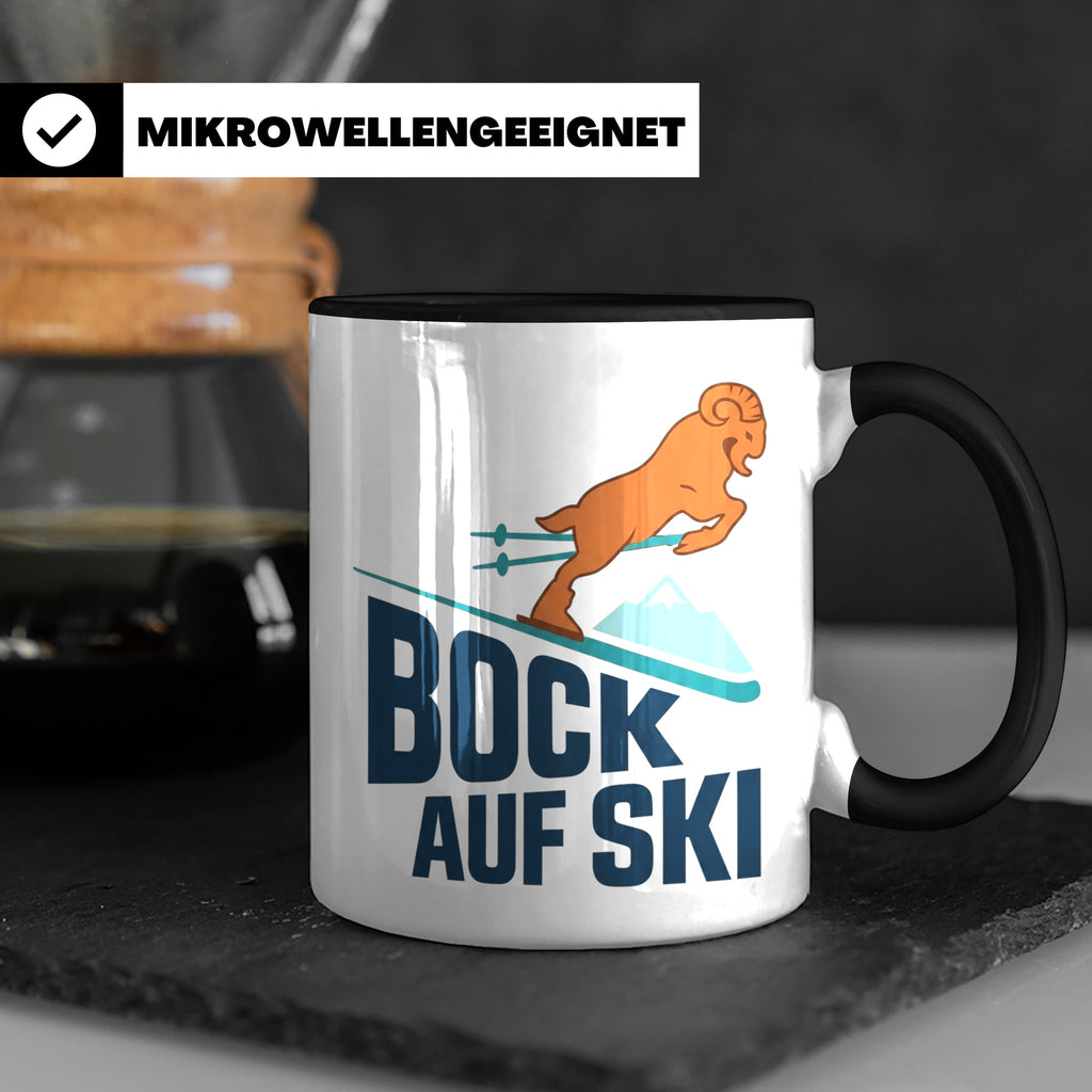 Bock auf Ski Tasse lustig für Skifahrer & Wintersportler | K – Schwarz [farbe:schwarz]