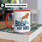 Bock auf Ski Tasse lustig für Skifahrer & Wintersportler | K – Rot [farbe:rot]