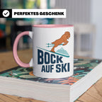 Bock auf Ski Tasse lustig für Skifahrer & Wintersportler | K – Rosa [farbe:rosa]