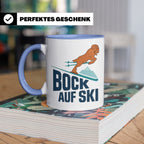 Bock auf Ski Tasse lustig für Skifahrer & Wintersportler | K – Blau [farbe:blau]