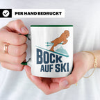Bock auf Ski Tasse lustig für Skifahrer & Wintersportler | K – Grün [farbe:grün]