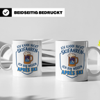 Après Ski Tasse mit Spruch Ich kann nicht Skifahren. Geschen – Weiß [farbe:weiß]