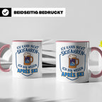 Après Ski Tasse mit Spruch Ich kann nicht Skifahren. Geschen – Rosa [farbe:rosa]