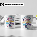 Skifahren Tasse mit Spruch 'Einfache Frau' liebt Wein & Pist – Weiß [farbe:weiß]