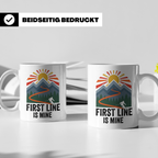 Skifahrer Tasse First Line Is Mine Spruch | Wintersport Bech – Weiß [farbe:weiß]