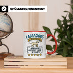 Labrador Tasse 5 Sterne Bewertung, lustiger Spruch für Hunde – Rot [farbe:rot]