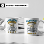 Labrador Tasse 5 Sterne Bewertung, lustiger Spruch für Hunde – Weiß [farbe:weiß]