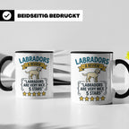 Labrador Tasse 5 Sterne Bewertung, lustiger Spruch für Hunde – Schwarz [farbe:schwarz]