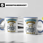 Labrador Tasse 5 Sterne Bewertung, lustiger Spruch für Hunde – Blau [farbe:blau]