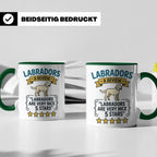 Labrador Tasse 5 Sterne Bewertung, lustiger Spruch für Hunde – Grün [farbe:grün]