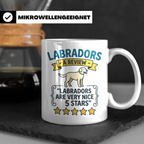 Labrador Tasse 5 Sterne Bewertung, lustiger Spruch für Hunde – Weiß [farbe:weiß]