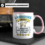 Labrador Tasse 5 Sterne Bewertung, lustiger Spruch für Hunde – Rosa [farbe:rosa]