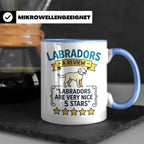 Labrador Tasse 5 Sterne Bewertung, lustiger Spruch für Hunde – Blau [farbe:blau]